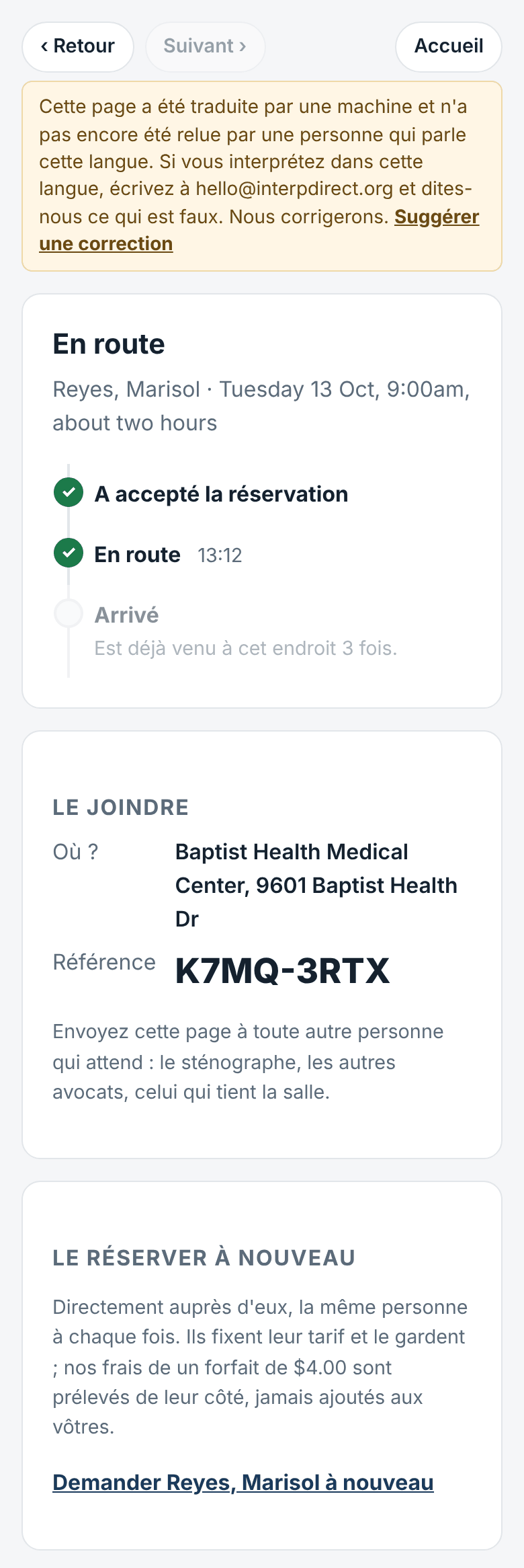 Le jour J : en route, arrivé, l'adresse